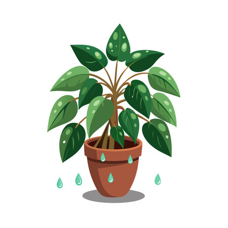 Beautiful Houseplant Vector Illustration Conceptのイラスト素材