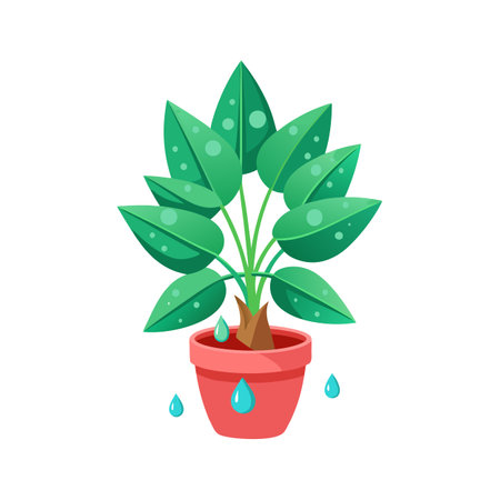 Beautiful Houseplant Vector Illustration Conceptのイラスト素材