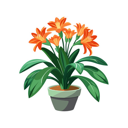 Beautiful Houseplant Vector Illustration Conceptのイラスト素材