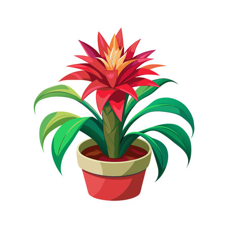 Beautiful Houseplant Vector Illustration Conceptのイラスト素材