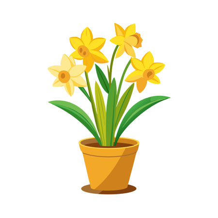 Beautiful Flowerpot Houseplant Vector Illustration Conceptのイラスト素材