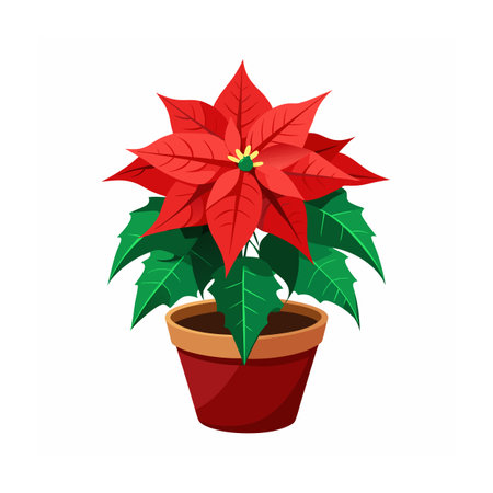 Beautiful Flowerpot Houseplant Vector Illustration Conceptのイラスト素材