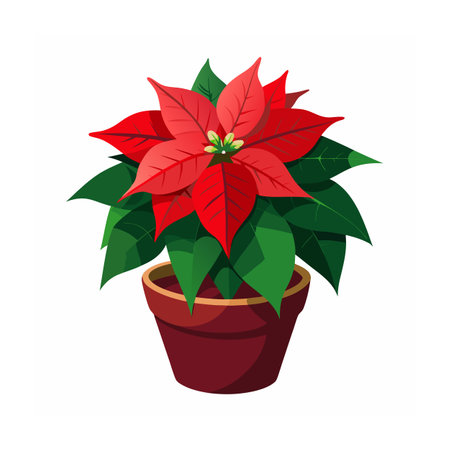 Beautiful Flowerpot Houseplant Vector Illustration Conceptのイラスト素材