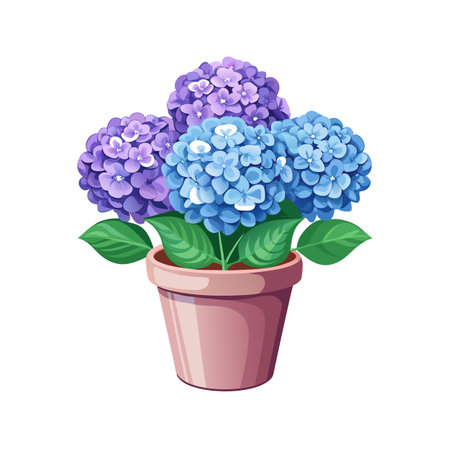 Beautiful Flowerpot Houseplant Vector Illustration Conceptのイラスト素材