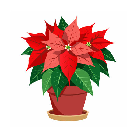 Beautiful Flowerpot Houseplant Vector Illustration Conceptのイラスト素材