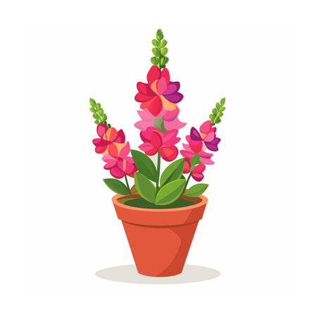 Beautiful Flowerpot Houseplant Vector Illustration Conceptのイラスト素材
