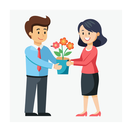 Realistic Office Moments Vector Illustration Conceptsのイラスト素材