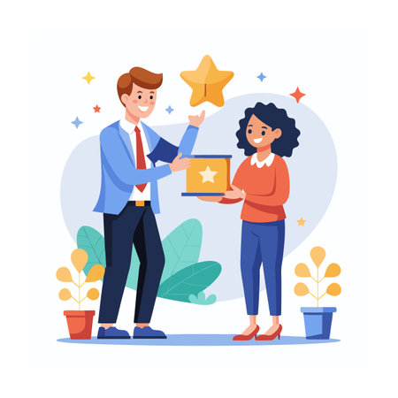 Realistic Office Moments Vector Illustration Conceptsのイラスト素材