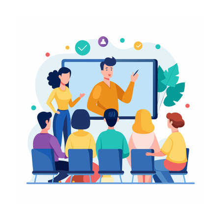 Realistic Office Moments Vector Illustration Conceptsのイラスト素材