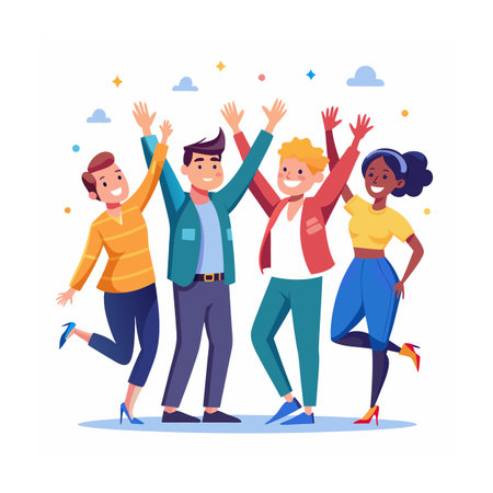 Realistic Office Moments Vector Illustration Conceptsのイラスト素材