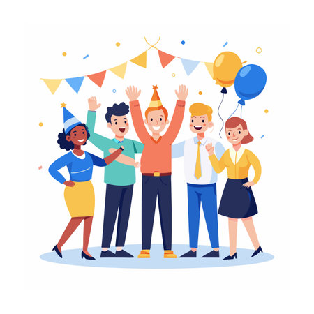 Realistic Office Moments Vector Illustration Conceptsのイラスト素材