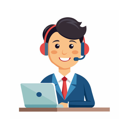 Realistic Office Moments Vector Illustration Conceptsのイラスト素材