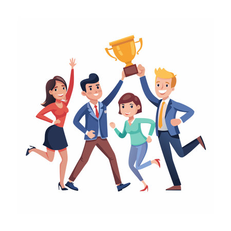 Realistic Office Moments Vector Illustration Conceptsのイラスト素材