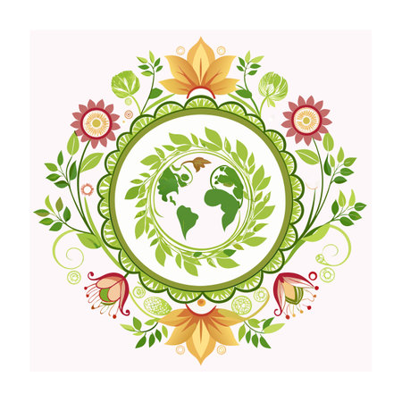 Beautiful Ornate Floral Frame Border Vector Illustrationのイラスト素材