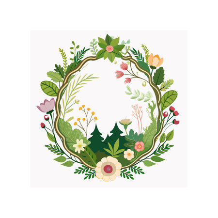 Beautiful Ornate Floral Frame Border Vector Illustrationのイラスト素材
