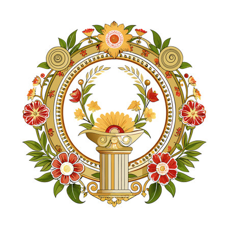 Beautiful Ornate Floral Frame Border Vector Illustrationのイラスト素材