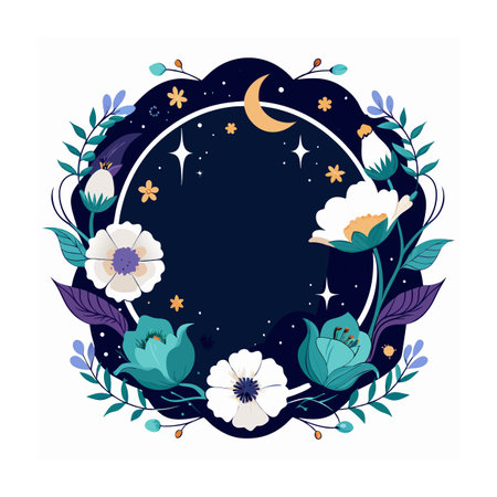 Beautiful Ornate Floral Frame Border Vector Illustrationのイラスト素材