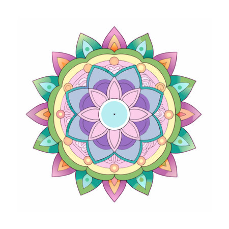 Beautiful Floral Mandala Design Vector Illustrationのイラスト素材