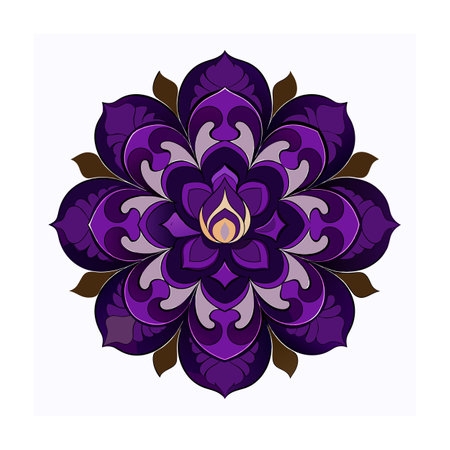 Beautiful Floral Mandala Design Vector Illustrationのイラスト素材