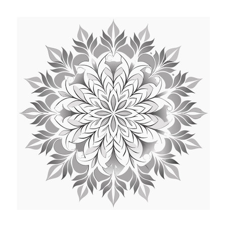 Beautiful Floral Mandala Design Vector Illustrationのイラスト素材