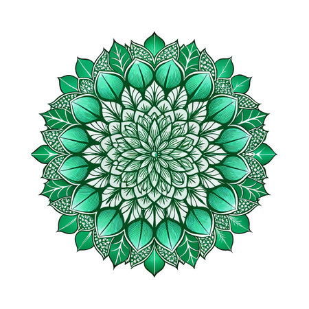 Beautiful Floral Mandala Design Vector Illustrationのイラスト素材