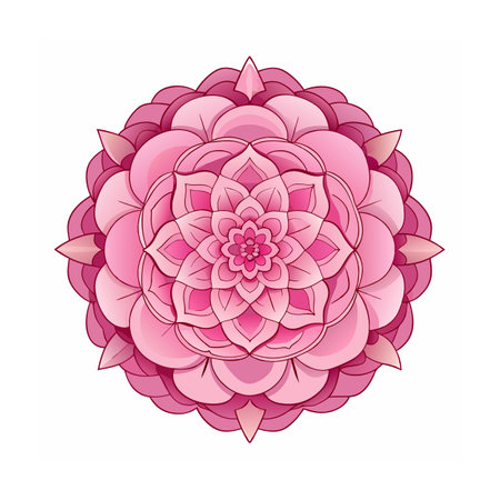 Beautiful Floral Mandala Design Vector Illustrationのイラスト素材