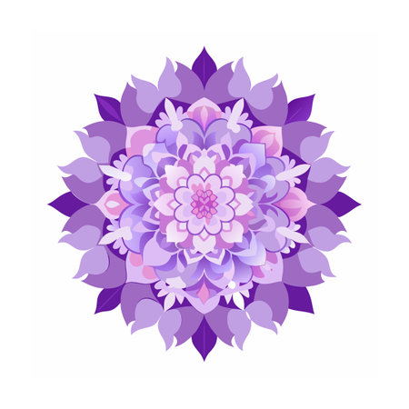 Beautiful Floral Mandala Design Vector Illustrationのイラスト素材