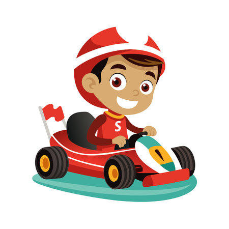 Kids Playing and Entertaining Moments Vector Illustrationのイラスト素材