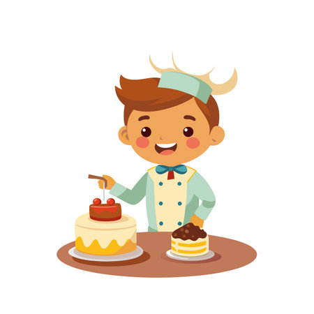 Kids Playing and Entertaining Moments Vector Illustrationのイラスト素材