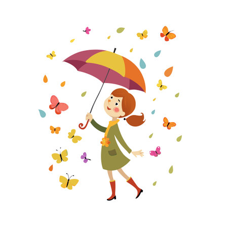 Kids Playing and Entertaining Moments Vector Illustrationのイラスト素材