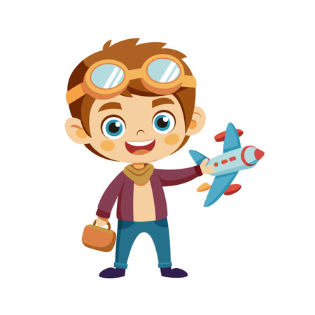 Kids Playing and Entertaining Moments Vector Illustrationのイラスト素材