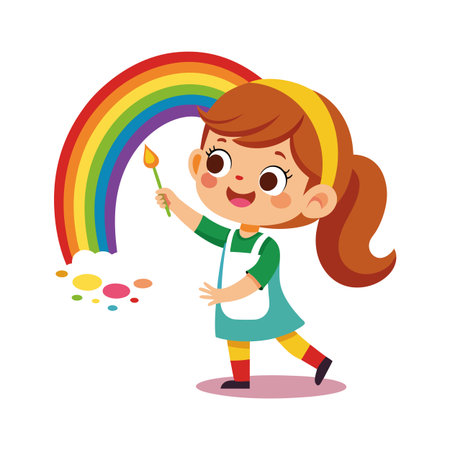 Kids Playing and Entertaining Moments Vector Illustrationのイラスト素材