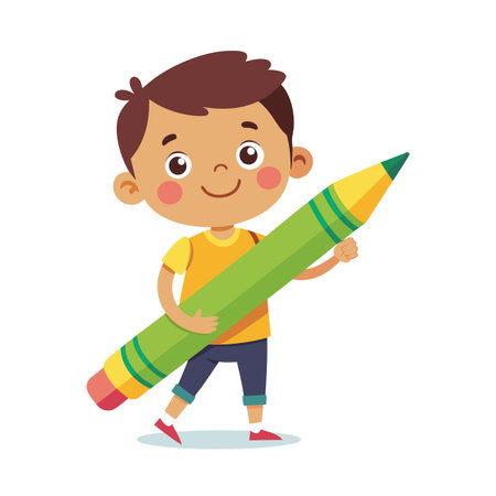 Kids Playing and Entertaining Moments Vector Illustrationのイラスト素材