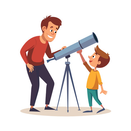 Family Togetherness, Parenthood and Children Vector Illustrationのイラスト素材