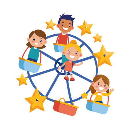 Family Togetherness and Parenthood Vector Illustrationのイラスト素材