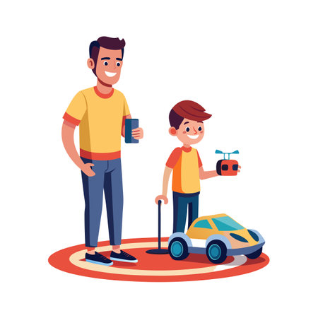 Family Togetherness and Parenthood Vector Illustrationのイラスト素材