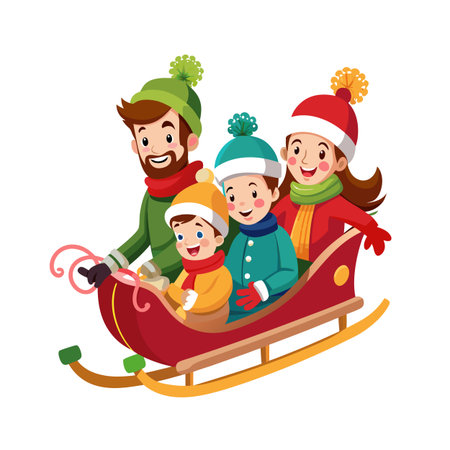 Family Togetherness and Parenthood Vector Illustrationのイラスト素材