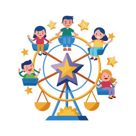 Family Togetherness and Parenthood Vector Illustrationのイラスト素材