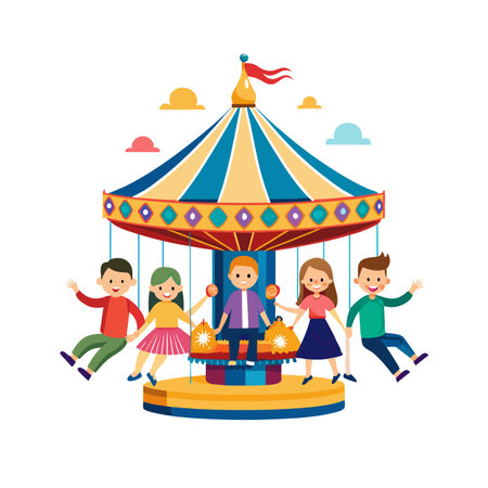 Family Togetherness and Parenthood Vector Illustrationのイラスト素材