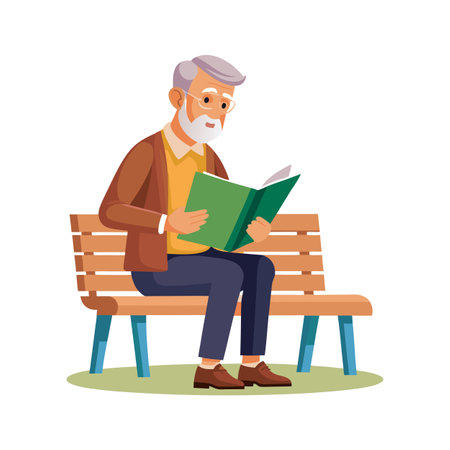 Grandparents, Grandma, Grandfather, Old Couple, Old Man, Old Woman Vector Illustrationのイラスト素材