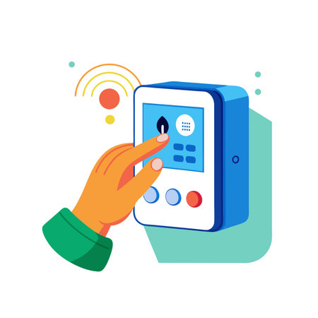 Office themed setup and equipment vector illustration