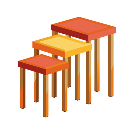 Realistic Office and Home Furniture Vector Illustrationのイラスト素材