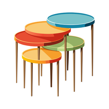 Realistic Office and Home Furniture Vector Illustrationのイラスト素材