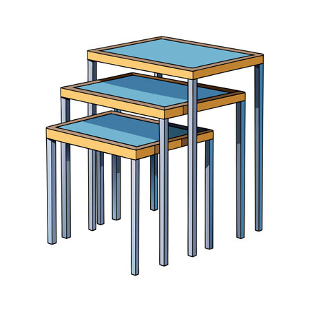 Realistic Office and Home Furniture Vector Illustrationのイラスト素材