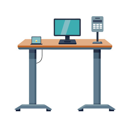 Realistic Office and Home Furniture Vector Illustrationのイラスト素材