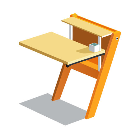 Realistic Office and Home Furniture Vector Illustrationのイラスト素材