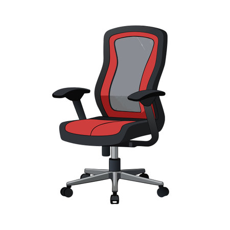 Realistic Office and Home Furniture Vector Illustrationのイラスト素材