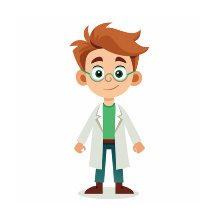 Beautiful Professional Cartoon Character Design Vector illustrationのイラスト素材