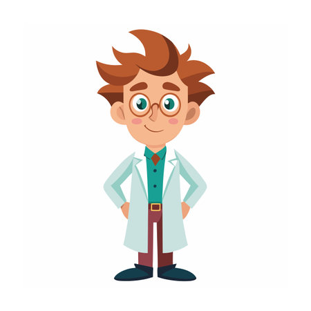 Beautiful Professional Cartoon Character Design Vector illustrationのイラスト素材