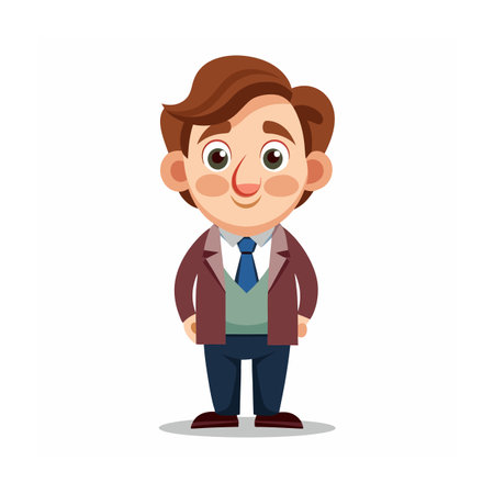 Beautiful Professional Cartoon Character Design Vector illustrationのイラスト素材